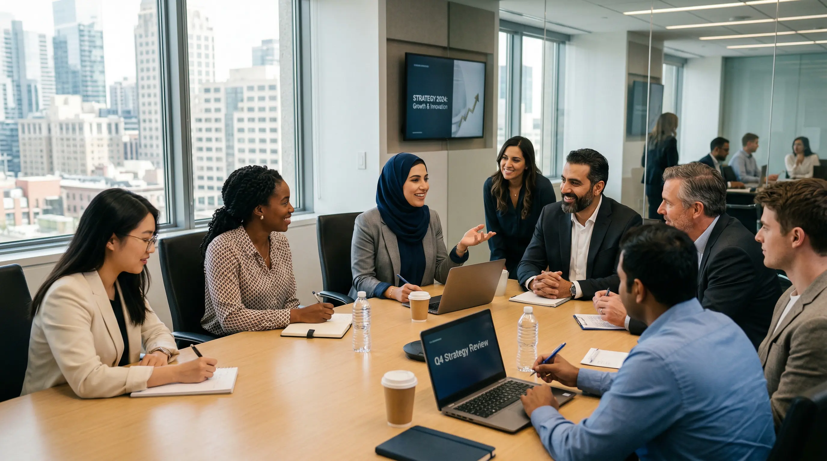 Professional specialists in a modern office in the UK — where negotiation skills determine salary growth.